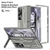 Galaxy Z Fold6 Case With Dual Kickstand Full Coverage Shockproof PC Cover In Gold Black