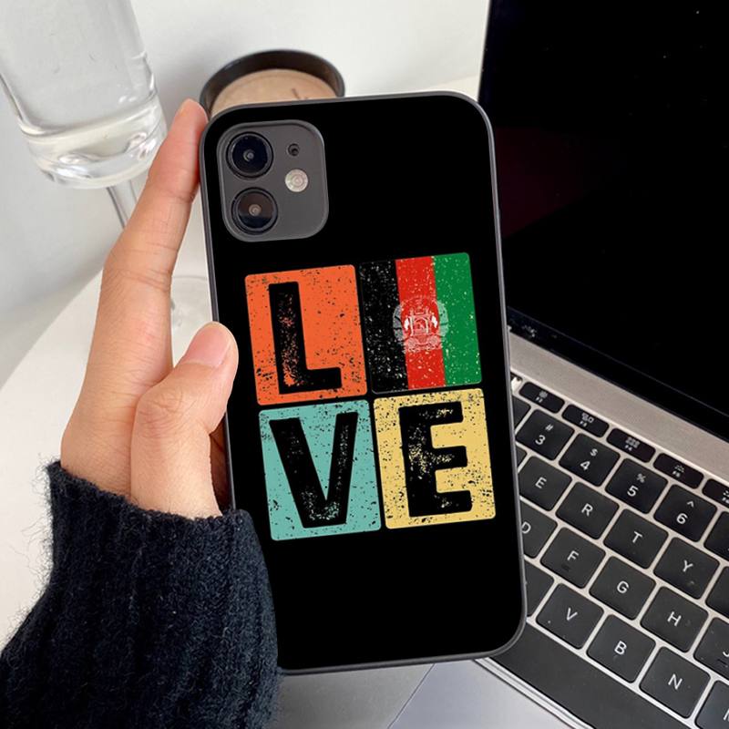 Afghan Afghanistan Flag Phone Case for Iphone 13 8 7 6S Plus X 5S SE 2020 XR 11 12 Mini Pro XS MAX