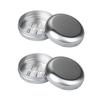 2 Stück Tragbare Aluminium Seifendose Reisefreundliche Metallschale mit Abtropfschale für Badezimmer oder Küche