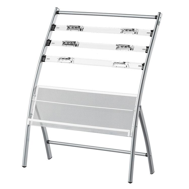 Floor-Standing Magazine, Newspaper, and Book Display Rack for Promotional Material and Office Storage