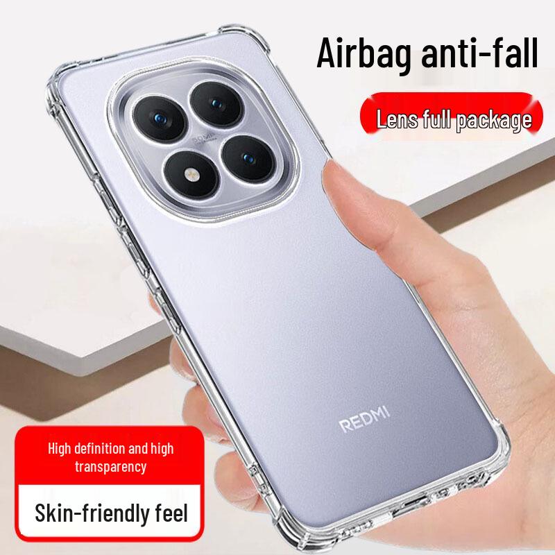 Compatible Redmi Note Phone Case Airbag Transparent (Note 15/14/13/12/11/10/9/8/7/6/Pro/+)