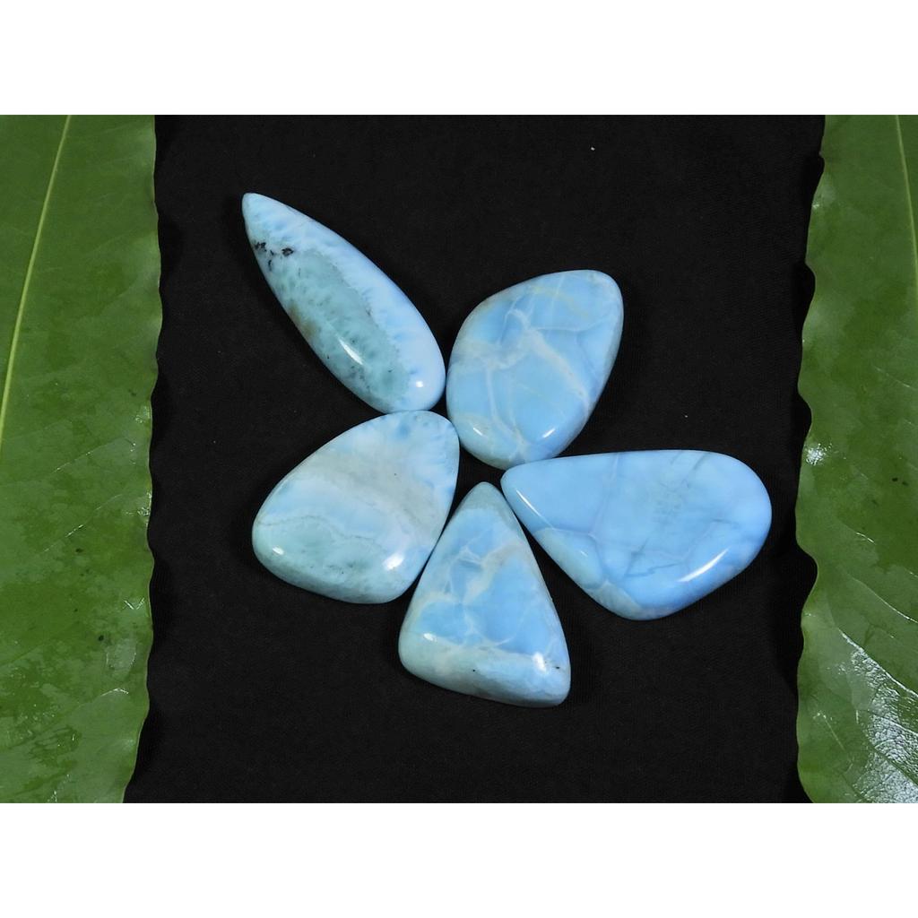 20X29-20X32MM Natural Larimar Pectolite Fancy Cabochon Loose Gemstone 5Pcs C-56