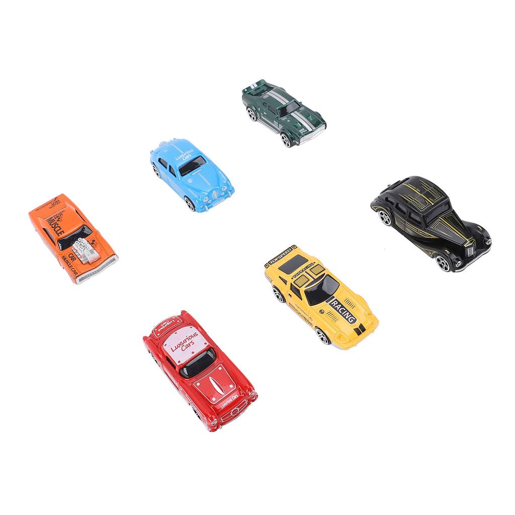 Set 6 buc Mașinuțe Aliaj pentru Copii Mașină de Jucărie de Curse Set Vehicule pentru Copii Mici Decorațiune Acasă Cadou