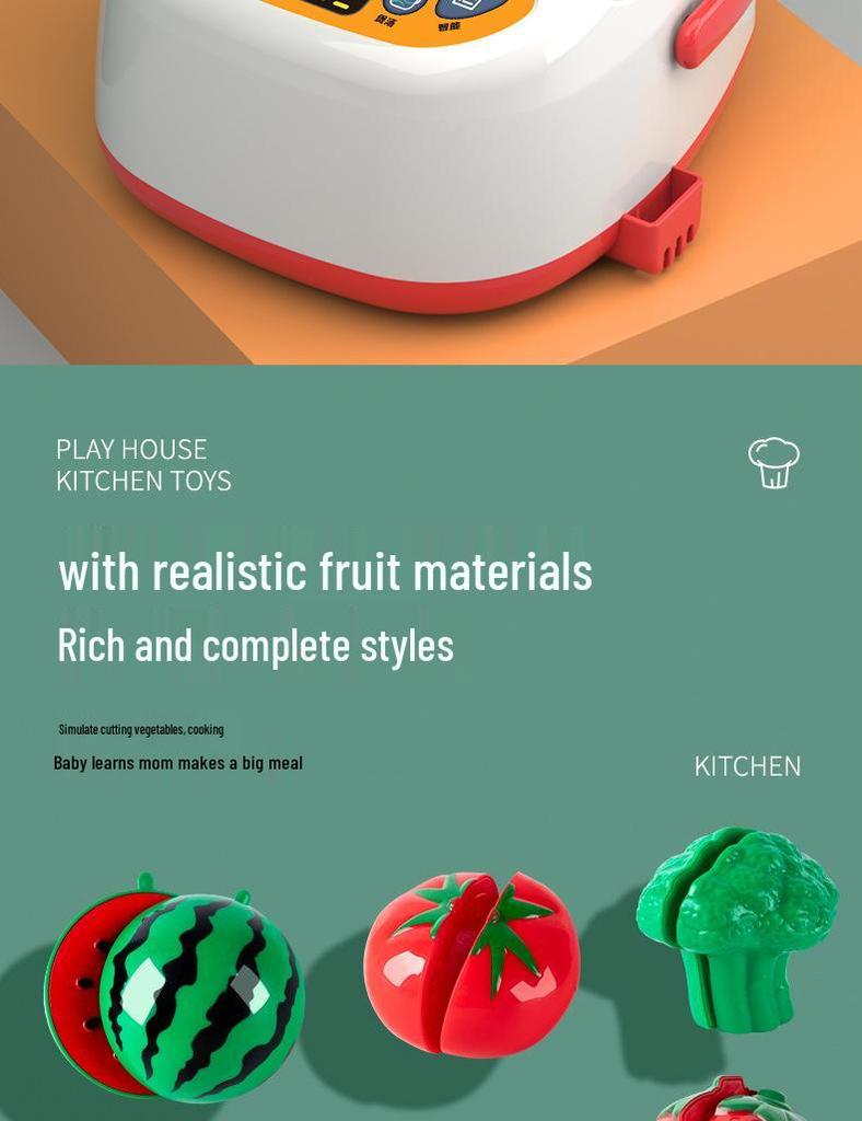 Children's Play Kitchen Set: Cooking & Cutting Toy with Vegetables for Boys & Girls