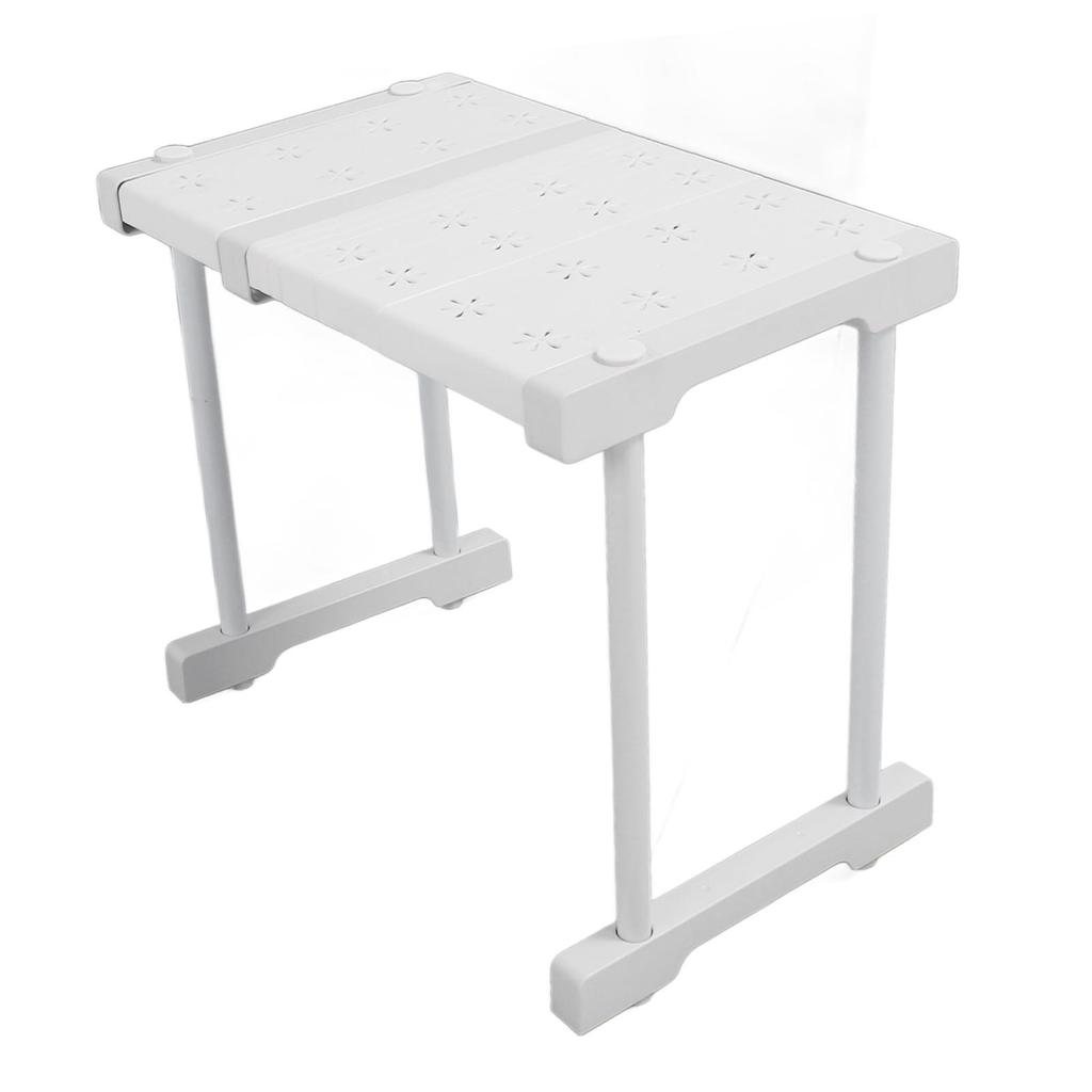 Expandable Shelf Stackable 121lb Load Bearing Divider Storage Rack for Closet Cabinet Cupboard Length 27‑38cm