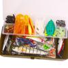 Fishing Bait Set with Treble Hooks Realistic Design Bright Colors Compact Design Portable Soft Lure Fake Bait Accessories