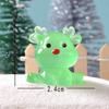 Mini Elk Miniature Figurines Cartoon Deer Statue Christmas Luminous Sitting Elk  Home Car Decor