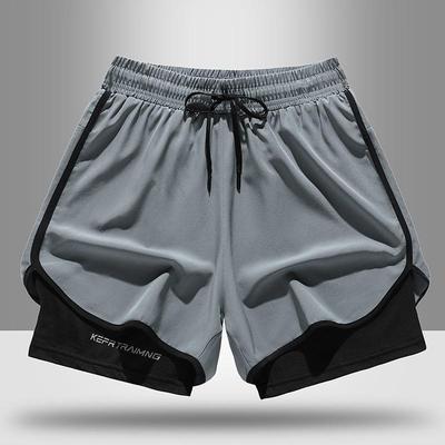 Unisex Schnelltrocknende Basketball Laufshorts - Fake Zweiteilige Sportbekleidung für den Sommer