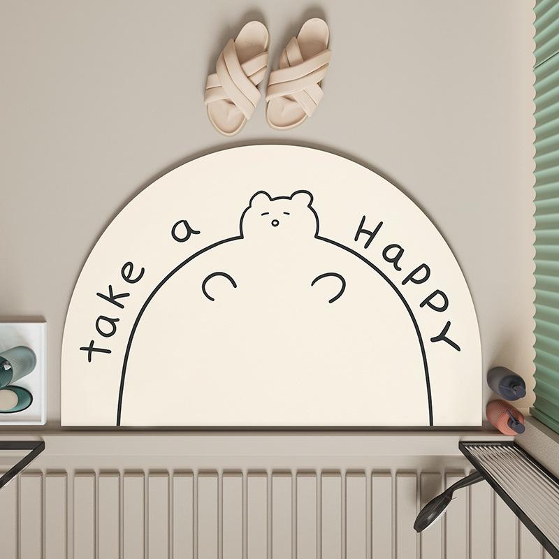 Simple Diatom Mud Floor Mat for Household Bathroom Floor Mat for Bathroom Absorbent Foot Mat for Entrance Entrance Door Mat