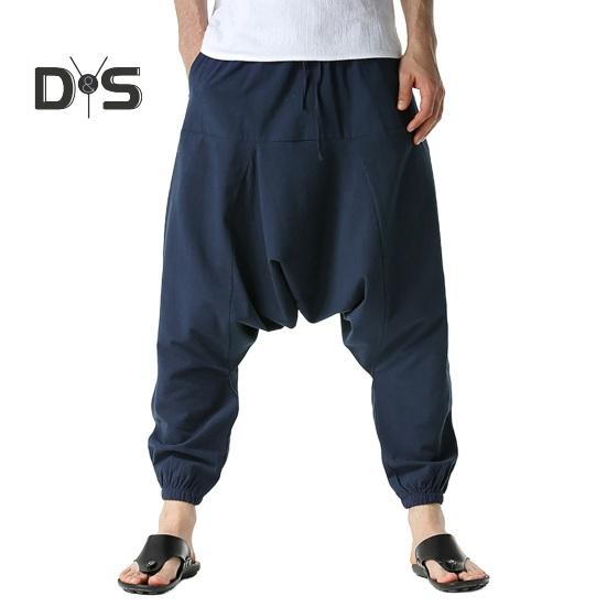 

Брюки с глубоким шаговым швом, средней посадки, эластичный пояс на шнурке с большими вместительными карманами, брюки свободного кроя для походов, работы, путешествий, повседневной носки L темно-синий