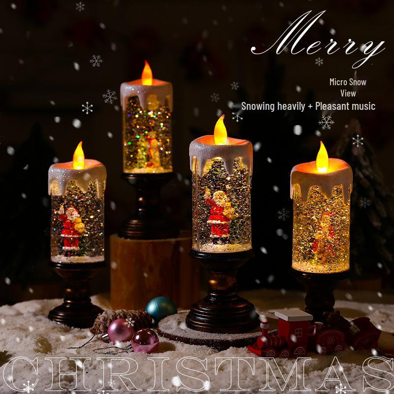 Cross-Border Christmas Candle Night Lights and Photo Prop Decorations