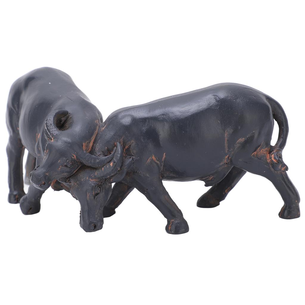 Bull Statue Resin Material Representing Good Luck Compact Modern Style Vivid Animal Sculpture for