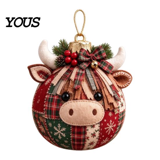 Decorative Fabric Patchwork Crafts Christmas Ball DIY Kit, Ornament Sewing Xmas Holiday Craft Projects for Adults Kit Adults, Handmade Tree Decoration