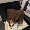Bohemian Suede Fringe Purse Small Crossbody Bag For Daily Use