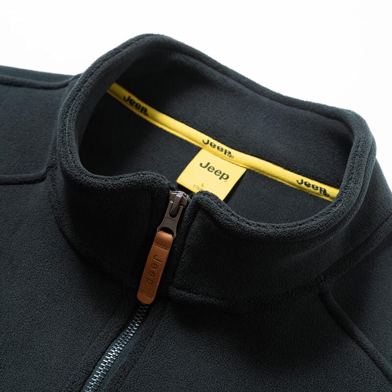 JEEP Men's Fleece-Lined Stand-Collar Cardigan Jacket