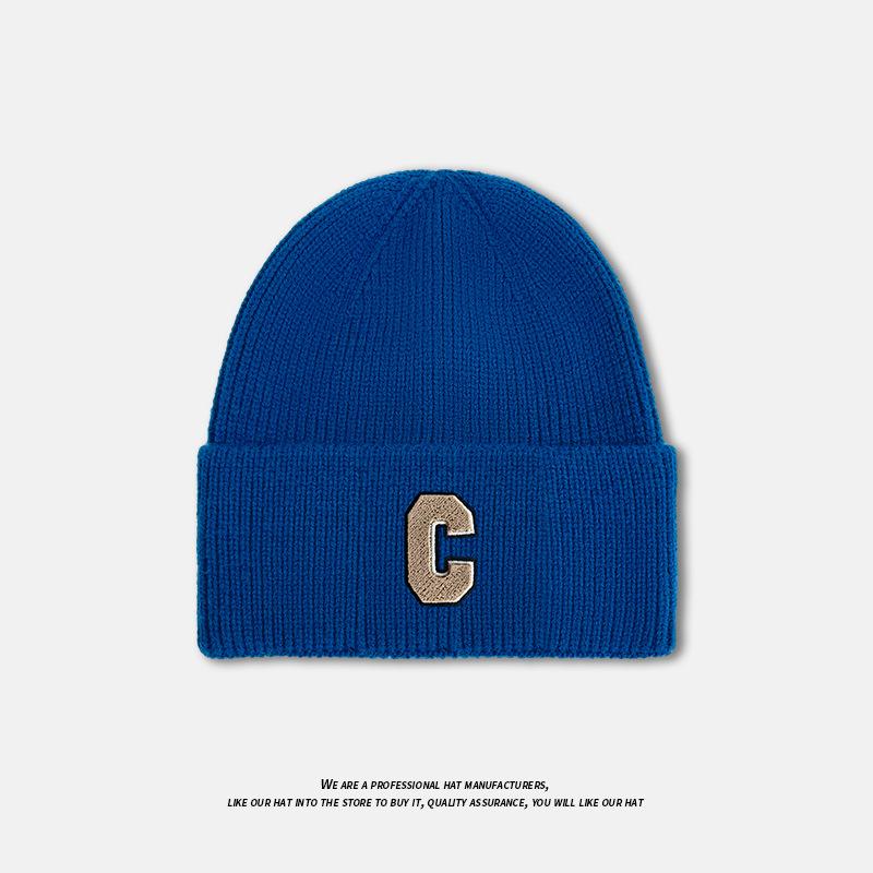 Autumn and Winter Hats for Women Ins Personality Simple Versatile Woolen Hat Showing Face Small Cold Hat Warm Toe Knitted Hat