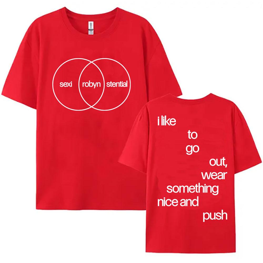 

Sexistential Album Design Tee Robyn Singer Graphic Merch Tshirt Short Sleeve Cotton Unisex Streetwear Oneck Casual Female Top 4XL