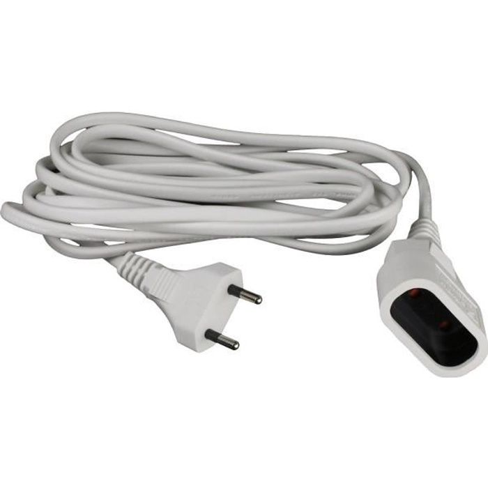 ZENITECH Extension Cord 5m - 2x0.75mm² - White