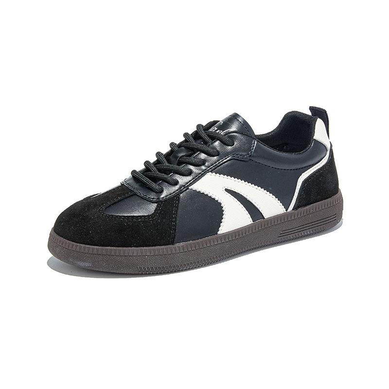 Leather German Training Shoes Women's 2025 Autumn New Versatile Casual Shoes Flat-soled Sports Shoes Women's Light Commuter Women's Shoes