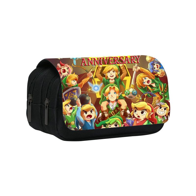 The Legend Of Zelda Double Layer Pencil Case With Nylon Material For Students Organization