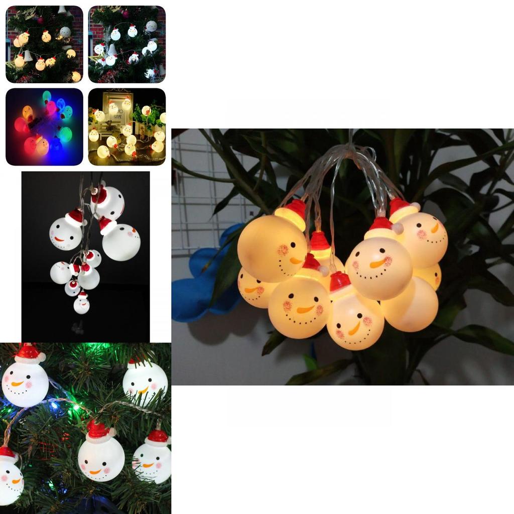 Magical Christmas Snowman String Lights For Kids Rooms With 10/20 Leds For Festive Decor
