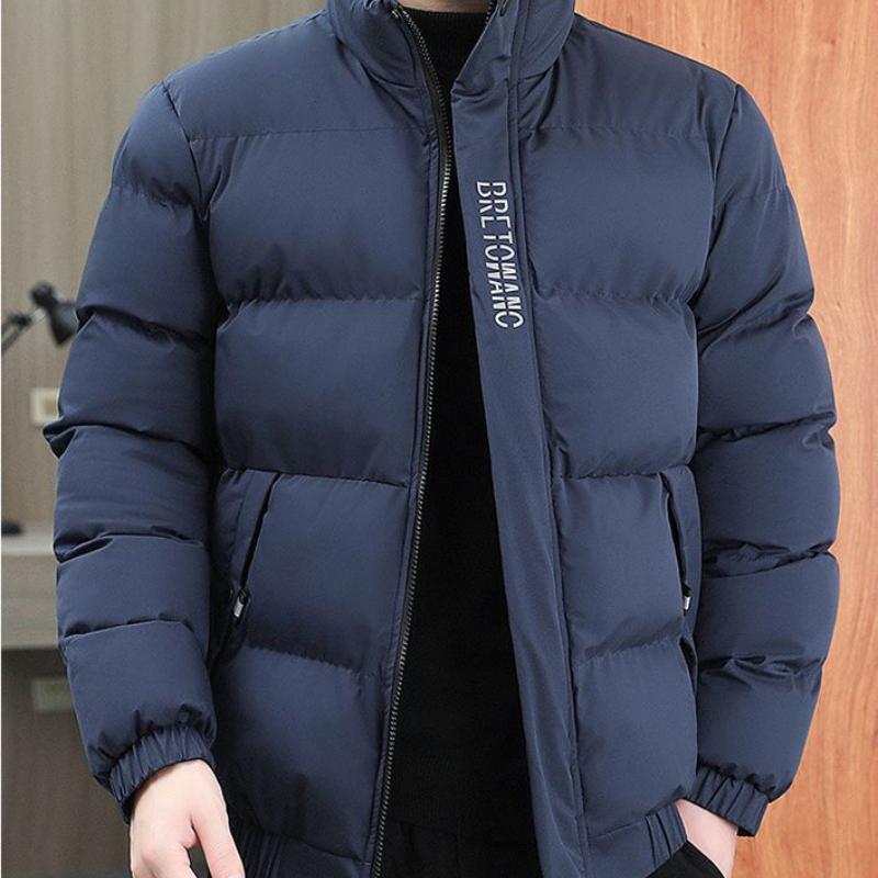 

Зимнее утолщенное хлопковое пальто для мужчин со стойкой воротником, новый корейский стиль, трендовое хлопковое пальто, повседневная хлопковая куртка 5XL