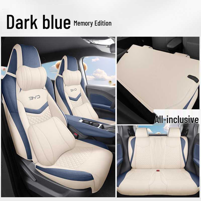 Breathable Fabric Linen Car Seat Covers for BYD Seagull (Five-Seater, Universal Fit)