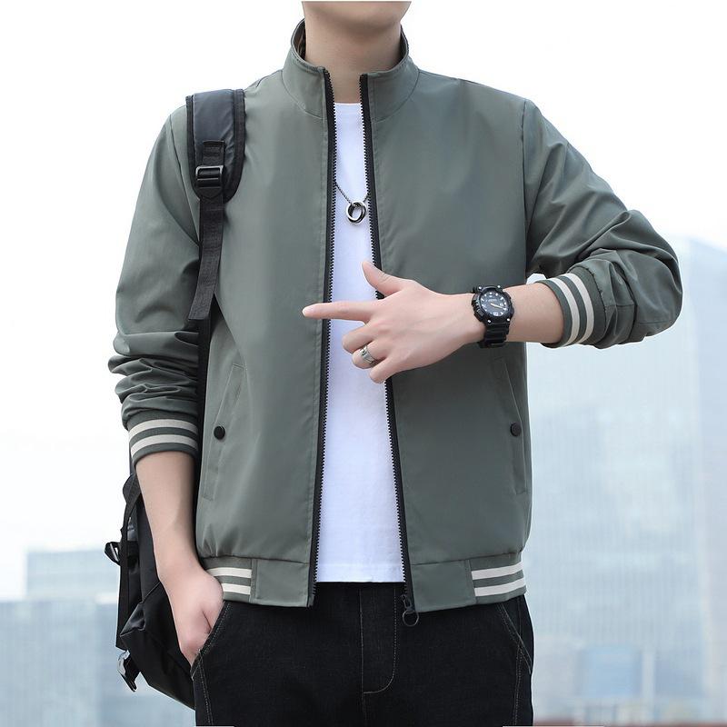 2022 Spring/Autumn Men's Korean Style Casual Stand Collar Baseball Jacket