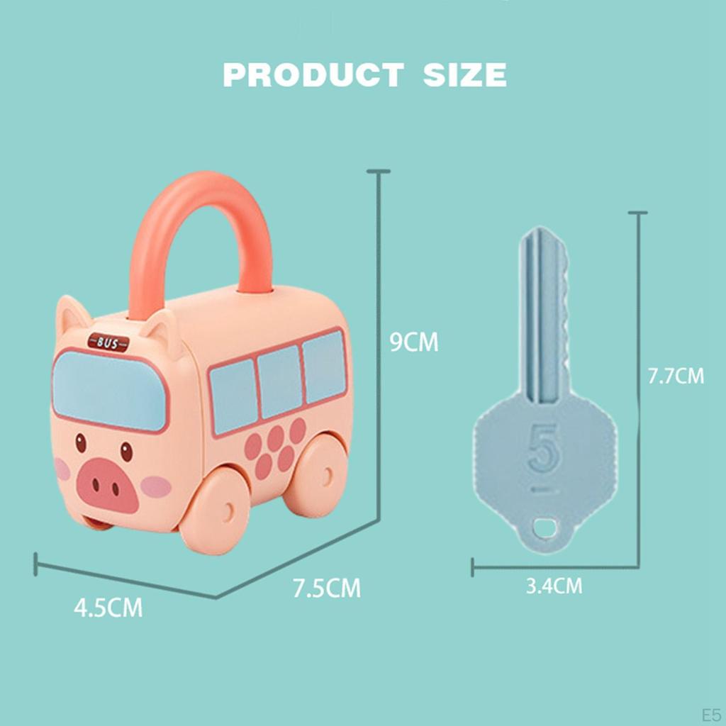 Montessori Toys Set Preschool Development Skills Locks and Keys Car