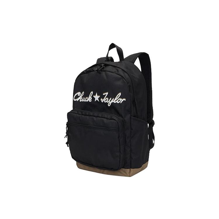 New Converse Polyester Backpack Regular Unisex Black Brown 10023805-A01