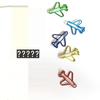 Colorful Airplane-Shaped Paperclips - Metal Bookmark Clips - Creative Office Gift