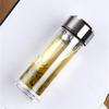 Portable Double-Layer Glass Cup - Insulated, High-Capacity Tea & Water Cup for Men and Women