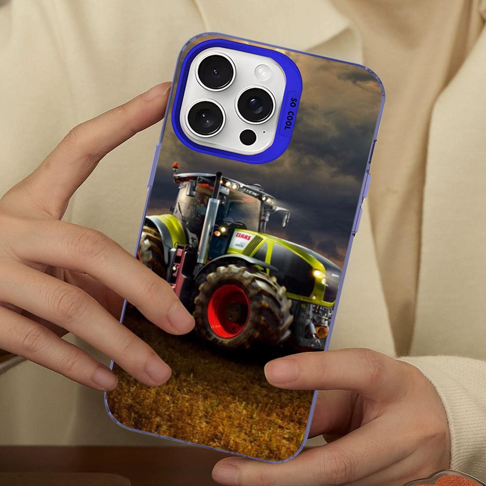 Tractors Car Phone Case For IPhone 16 15 14 13 12 11 Pro Max X XR XSMAX 8 7 Plus Matte Shockproof Back Cover