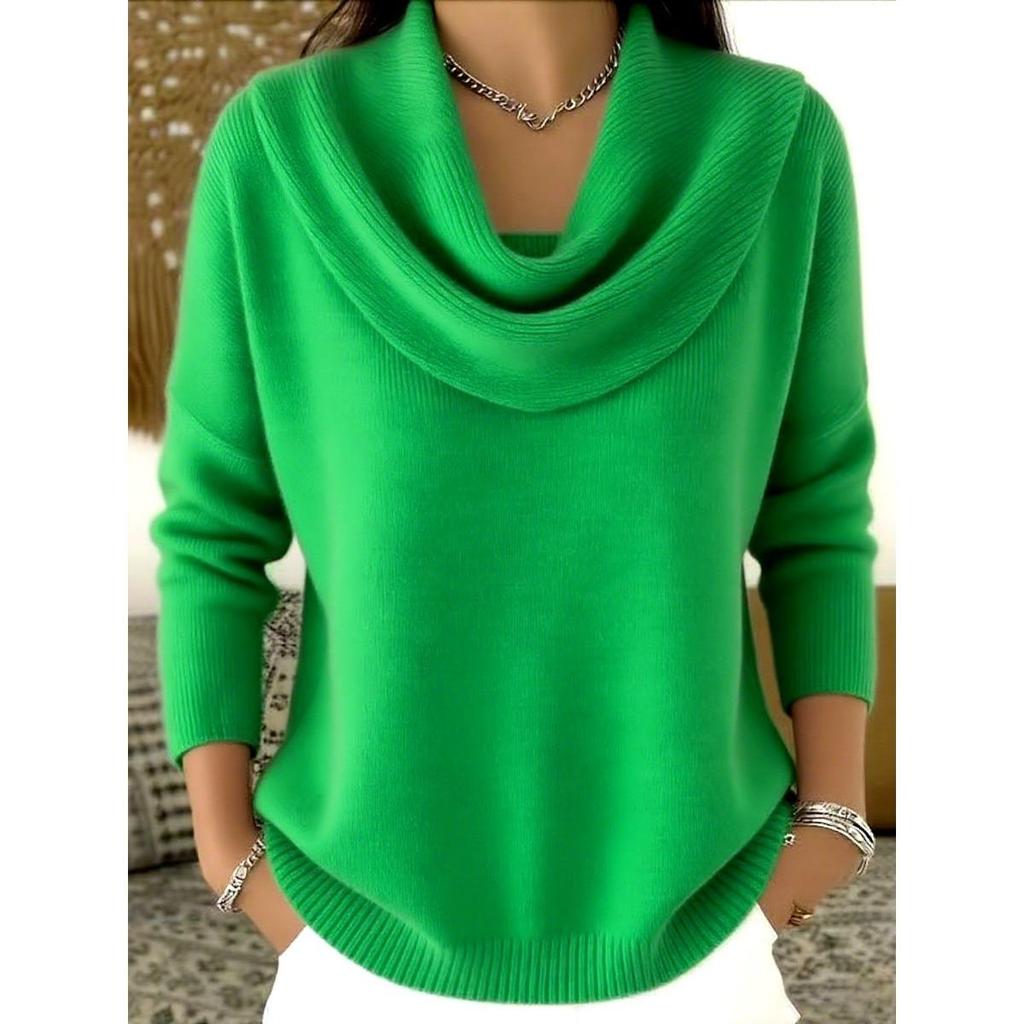 Women Sweater, Long Sleeve ,Solid Color Knitwear ,Casual Tops ,Autumn Winter Fashion Clothing
