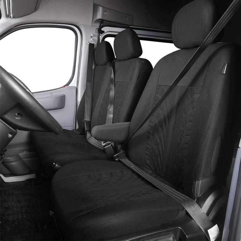Autositzbezüge 2+1 Fahrer und Beifahrer, universell passend für die meisten Transporter, LKWs, kompatibel mit Citroen Jumper für Renault