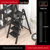 Lightweight Multifunctional Festive Red Three-Step Folding Ladder with High-Grade Anti-Slip Steps for Home Storage.