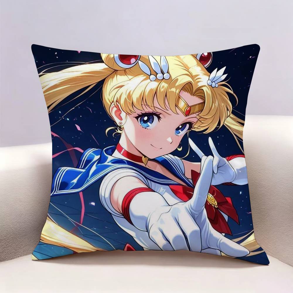 SSailor Moon Doublesided print Pillow Case for Sofa Living Room Home office Decor Protective Cover