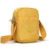 Compact Nylon Crossbody Bag with Double Zipper Closure Adjustable Strap Small Casual Purse for Daily Travel