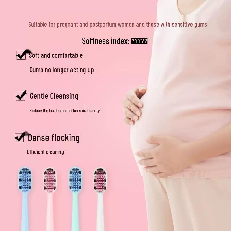 Shuke Soft Bristle Wide Head Toothbrush 4-Pack