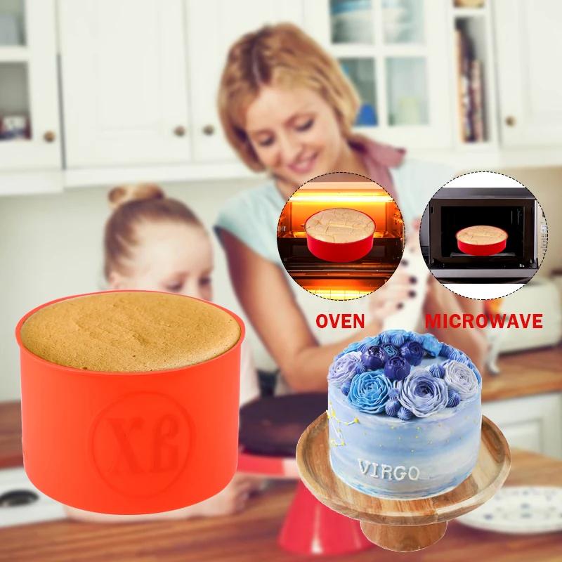 1/3pcs Silicone Cake Mold Random Color DIY Desserts Baking Mold Rectangular Bread Pan Mousse Cake Round Shape Mold Baking Pans