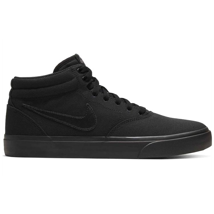 New Nike Sb Charge Mid Canvas 'Black' CN5264-002