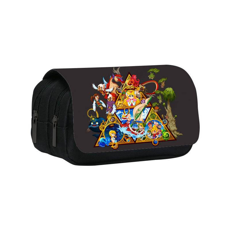 The Legend Of Zelda Double Layer Pencil Case With Nylon Material For Students Organization