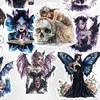 17pcs Cute Gothic rose, dark elf angel Sticker For Luggage Skateboard Phone Laptop Moto Bicycle Wall Guitar/DIY Scrapbooking