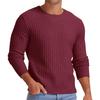 Round Neck Men's Pullover Fall And Winter Long Sleeve V-neck  Thickened Knit Base Sweater
