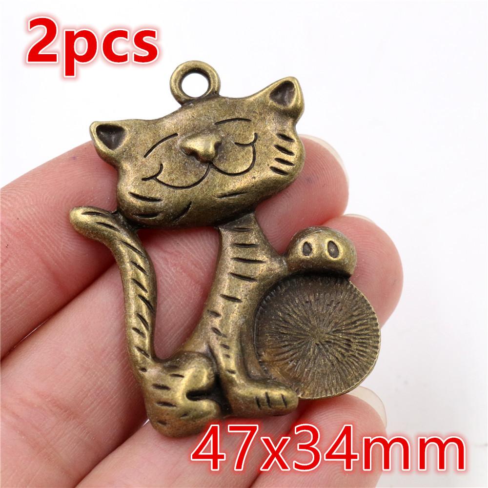 2-30pcs Animal Pendant Cute Charms Cat Dog Leopard Deer Elephant DIY Jewelry Making Accessories Findings for Necklace Keychains