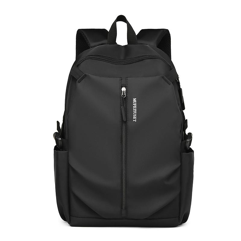 Color Solid Simple Letter Print Student Large Capacity Backpack School For