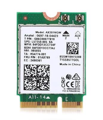 HighZer0 Electronics AX201 WiFi 6 Card  Dual Band Wi-Fi  2.4 Gbps  CNVio2 M.2 Wifi Card for PC  Supports Bluetooth 5.2  Requires Intel 10th+ Gen CPU