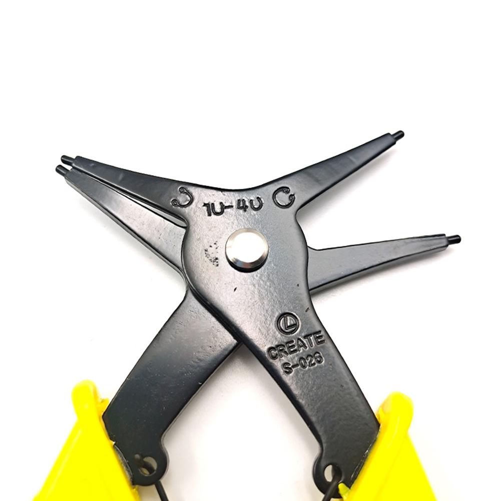 Internal External Card Dual Purpose Circlip Pliers 2-in-1 Multi-functional Retaining Ring Pincers Repair Hand Tools