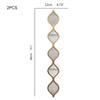Long Strip Multi Grid Wrought Iron Mirror Wall Sticker Art Home Livingroom Background Wall Decoration Hotel Store Wall Ornaments