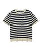 PENFIELD Round Neck Striped Short Sleeve Knit Ivory_Fs2Nt61U
